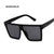 Square Oversized Sunglasses for Women Men Flat Top Fashion Shades