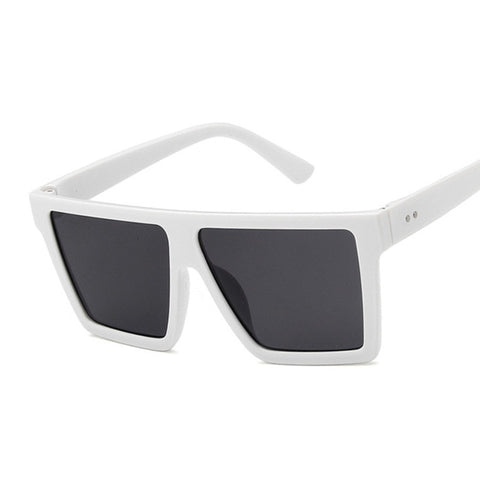 Square Oversized Sunglasses for Women Men Flat Top Fashion Shades