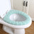 Toilet Seat Cover,Bathroom Soft Thicker Warmer with Snaps Fixed Stretchable Washable Fiber Cloth Toilet Seat Covers Pads Easy Installation& Cleaning