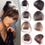 Clip in Bangs 100% Human Hair Extensions Reddish Brown Clip on Fringe Bangs with nice net Natural Flat neat Bangs with Temples for women One Piece Hairpiece