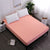 Solid Fitted Sheet Mattress Cover with all-around Elastic Rubber Band Bed Sheet