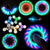 Fidget Spinner, Clear Fidget Toy, Crystal Led Light Rainbow Toy Finger Hand Spinner-Kids