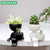 Succulent Planters, Handicraft Creative Flower Decoration Ornaments, Cute Ceramic Flower Succulent Pot with Drainage, Suitable for Flower Shops, Home Life, Cafes, Wedding Venues, etc.