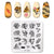 Nail Stamping Plates Templates with Stamper Nail Art Plates Set Animal Flower Christmas Halloween Design