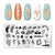 Nail Stamping Plates Templates with Stamper Nail Art Plates Set Animal Flower Christmas Halloween Design