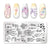 Nail Stamping Plates Templates with Stamper Nail Art Plates Set Animal Flower Christmas Halloween Design