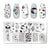 Nail Stamping Plates Templates with Stamper Nail Art Plates Set Animal Flower Christmas Halloween Design