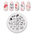 Nail Stamping Plates Templates with Stamper Nail Art Plates Set Animal Flower Christmas Halloween Design