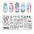 Nail Art Marble Texture  Nail Stamping Plates Marble Texture Ink Stainless Steel Template Nail Art Image Texture Diy Plate Tools