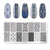 Nail Art Marble Texture  Nail Stamping Plates Marble Texture Ink Stainless Steel Template Nail Art Image Texture Diy Plate Tools