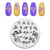 Nail Stamping Plates Templates with Stamper Nail Art Plates Set Animal Flower Christmas Halloween Design