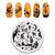 Nail Stamping Plates Templates with Stamper Nail Art Plates Set Animal Flower Christmas Halloween Design