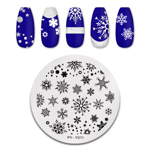 Nail Stamping Plates Templates with Stamper Nail Art Plates Set Animal Flower Christmas Halloween Design