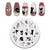 Nail Stamping Plates Templates with Stamper Nail Art Plates Set Animal Flower Christmas Halloween Design