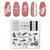 Nail Stamping Plates Templates with Stamper Nail Art Plates Set Animal Flower Christmas Halloween Design