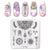 Nail Stamping Plates Templates with Stamper Nail Art Plates Set Animal Flower Christmas Halloween Design