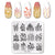 Nail Stamping Plates Templates with Stamper Nail Art Plates Set Animal Flower Christmas Halloween Design