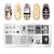 Nail Stamping Plates Templates with Stamper Nail Art Plates Set Animal Flower Christmas Halloween Design