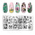 Nail Stamping Plates Templates with Stamper Nail Art Plates Set Animal Flower Christmas Halloween Design