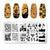 Nail Stamping Plates Templates with Stamper Nail Art Plates Set Animal Flower Christmas Halloween Design