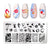 Nail Stamping Plates Templates with Stamper Nail Art Plates Set Animal Flower Christmas Halloween Design