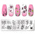 Nail Stamping Plates Templates with Stamper Nail Art Plates Set Animal Flower Christmas Halloween Design