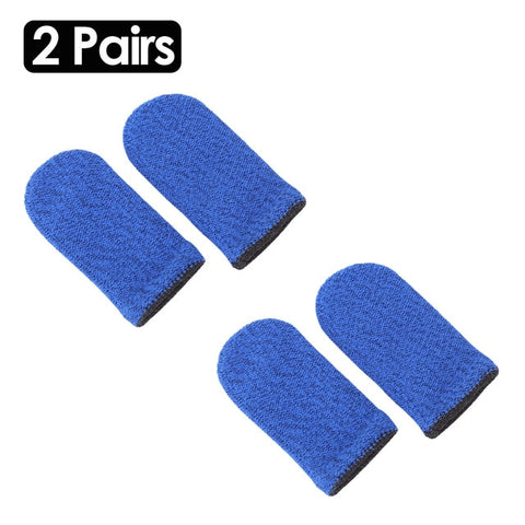 2pcs finger Silver Fiber Highly Sensitive Breathable Mobile Game Finger Sleeve Touch Screen Anti-Sweat Shoot Aim Finger Cot for PUBG Mobile, Rules of Survival, for Android iOS Tablet