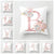 Pink Letter Pillow Covers Nature Pillow Case Cotton Linen Rustic Cushion Cover for Sofa Couch