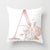 Pink Letter Pillow Covers Nature Pillow Case Cotton Linen Rustic Cushion Cover for Sofa Couch