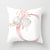 Pink Letter Pillow Covers Nature Pillow Case Cotton Linen Rustic Cushion Cover for Sofa Couch