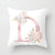 Pink Letter Pillow Covers Nature Pillow Case Cotton Linen Rustic Cushion Cover for Sofa Couch