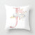 Pink Letter Pillow Covers Nature Pillow Case Cotton Linen Rustic Cushion Cover for Sofa Couch