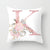 Pink Letter Pillow Covers Nature Pillow Case Cotton Linen Rustic Cushion Cover for Sofa Couch