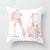 Pink Letter Pillow Covers Nature Pillow Case Cotton Linen Rustic Cushion Cover for Sofa Couch