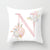 Pink Letter Pillow Covers Nature Pillow Case Cotton Linen Rustic Cushion Cover for Sofa Couch