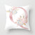 Pink Letter Pillow Covers Nature Pillow Case Cotton Linen Rustic Cushion Cover for Sofa Couch