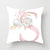 Pink Letter Pillow Covers Nature Pillow Case Cotton Linen Rustic Cushion Cover for Sofa Couch