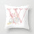 Pink Letter Pillow Covers Nature Pillow Case Cotton Linen Rustic Cushion Cover for Sofa Couch