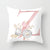 Pink Letter Pillow Covers Nature Pillow Case Cotton Linen Rustic Cushion Cover for Sofa Couch