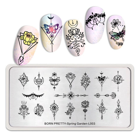 Nail Art Marble Texture  Nail Stamping Plates Marble Texture Ink Stainless Steel Template Nail Art Image Texture Diy Plate Tools