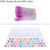 50pcs Eyelash Brushes in Dust-proof Crystal Tube Disposable Mascara Wand Brushes for Eyelash Extension Eyebrow Makeup