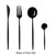 4Pcs/set Black Gold Cutlery Set 18/10 Stainless Steel Dinnerware Silverware Flatware Set