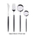 4Pcs/set Black Gold Cutlery Set 18/10 Stainless Steel Dinnerware Silverware Flatware Set