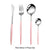 4Pcs/set Black Gold Cutlery Set 18/10 Stainless Steel Dinnerware Silverware Flatware Set