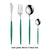 4Pcs/set Black Gold Cutlery Set 18/10 Stainless Steel Dinnerware Silverware Flatware Set