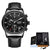 Watches Men Stainless Steel Sport Analog Quartz Watch Men Luxury Brand LIGE Waterproof Date Business Dress Wristwatch Man Black Clock