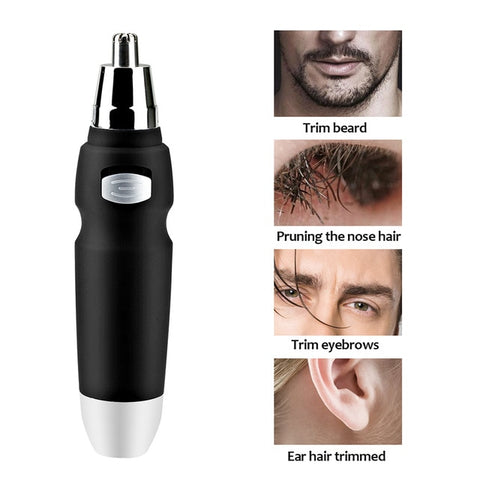 Nose and Ear Hair Trimmer – 9,000 RPM Painless Precision Tool with Rechargeable Battery, Wet/Dry, Easy to Clean, Hypoallergenic Stainless Steel Replacement Blade