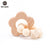 1PC Wooden Teether Hedgehog Crochet Beads  Toys For Baby Rattle