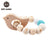 1PC Wooden Teether Hedgehog Crochet Beads  Toys For Baby Rattle