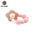 1PC Wooden Teether Hedgehog Crochet Beads  Toys For Baby Rattle